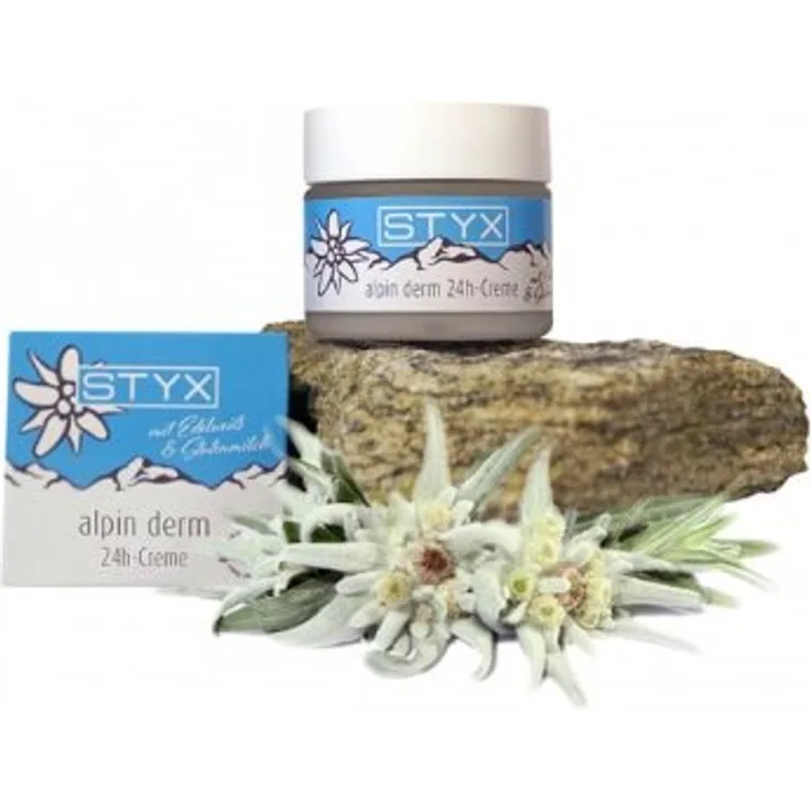 STYX Alpin Derm 24h-Creme, Gesichtscreme für hypersensible Haut mit Stutenmilch, Seegras und Kamille, 50ml