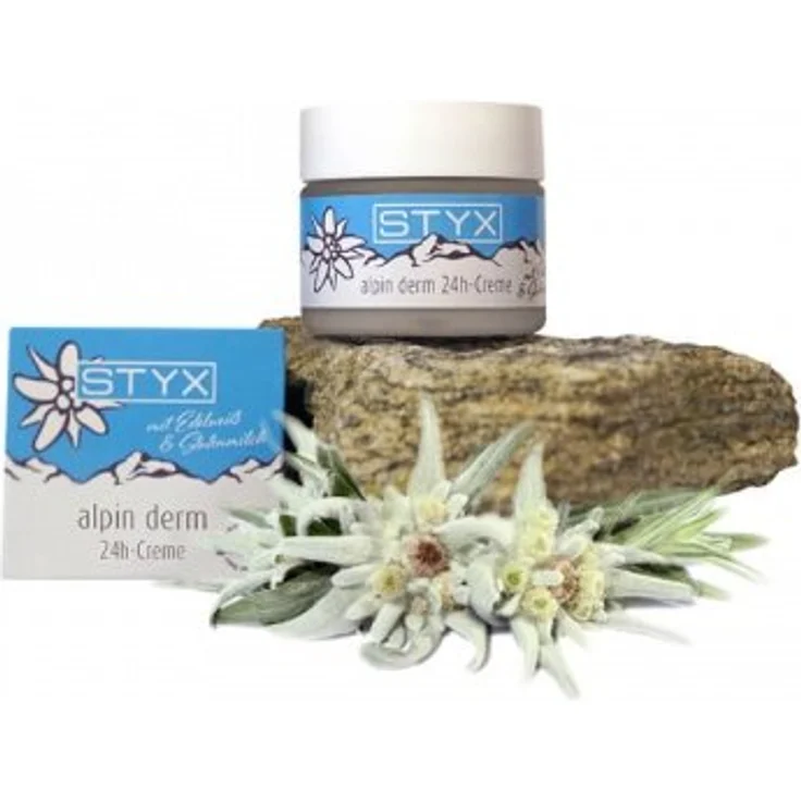 STYX Alpin Derm 24h-Creme, Gesichtscreme für hypersensible Haut mit Stutenmilch, Seegras und Kamille, 50ml