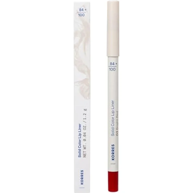 KORRES Solid Color Lip Liner Bright Red 03, roter Lippenkonturstift mit intensiver Farbe, vegan, silikon- und parabenfrei, 1,2 g – Bild 2