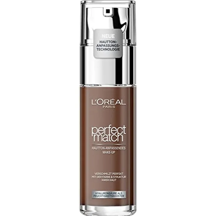 L'Oréal Paris Make up, Flüssige Foundation mit Hyaluron und Aloe Vera, Perfect Match Make-Up, Nr, 11.N Cafe Profond, 30 ml