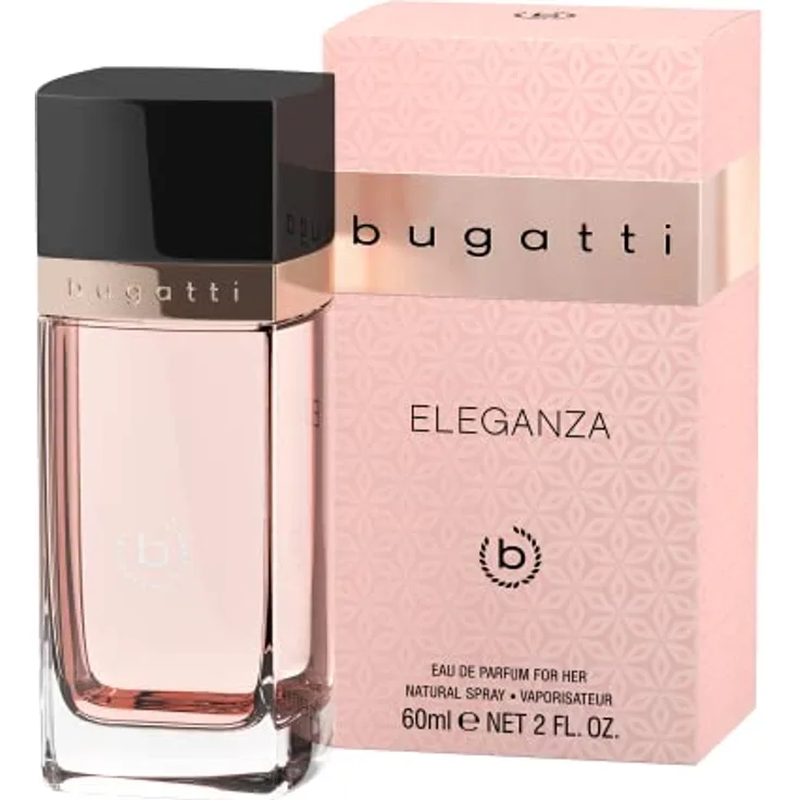 Bugatti Parfüm Damen ELEGANZA EdP 60ml I Sinnliches Eau de Parfum Damen für jeden Anlass I Elegante Erdbeer-, Cassis-, Iris- & Vanille-Noten