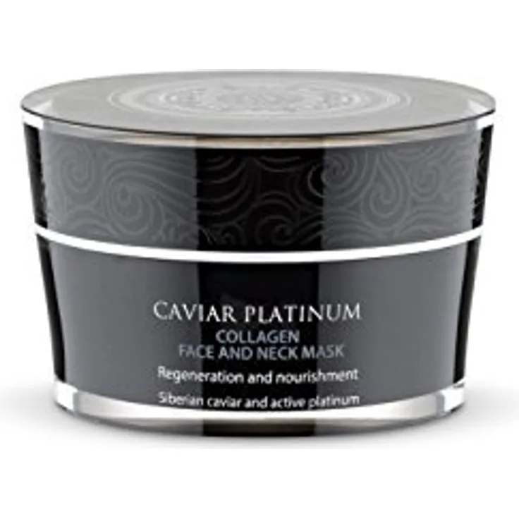 Natura Siberica Caviar Platinum Collagen Gesichts- und Halsmaske, 50 ml, hochqualitative Kosmetik für zusätzliche Komfort und Langlebigkeit