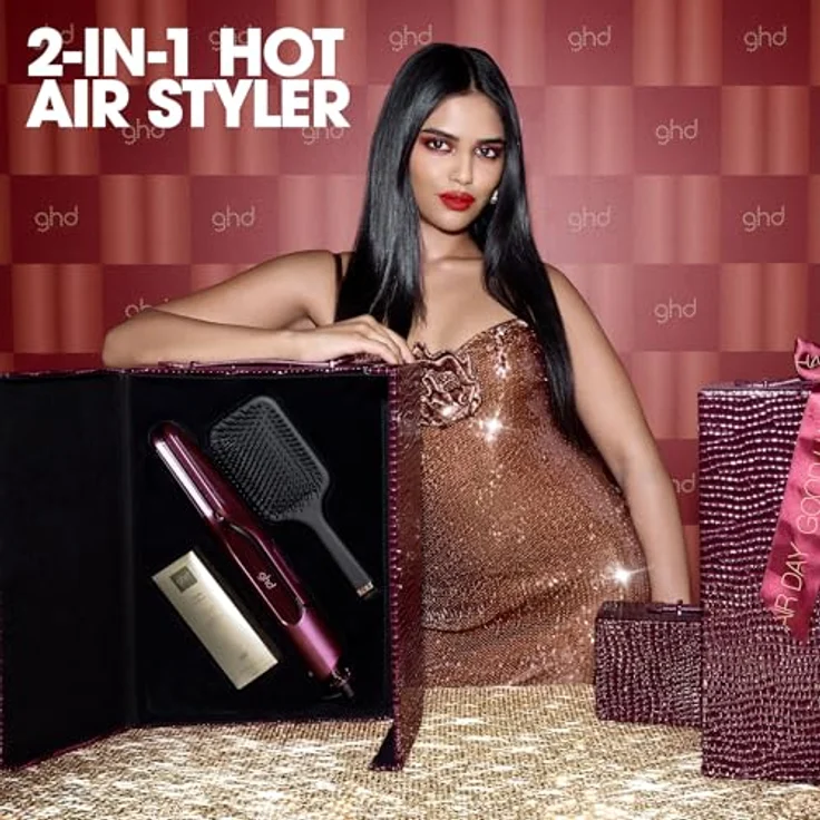 ghd duet style Limited Edition 2-in-1 Multistyler, Hot Air Styler mit Air-Fusion Technologie, inkl. ghd Stylingöl, Bürste und exklusivem Vanity Case, für glattes & glänzendes Haar, Kirschrot – Bild 3