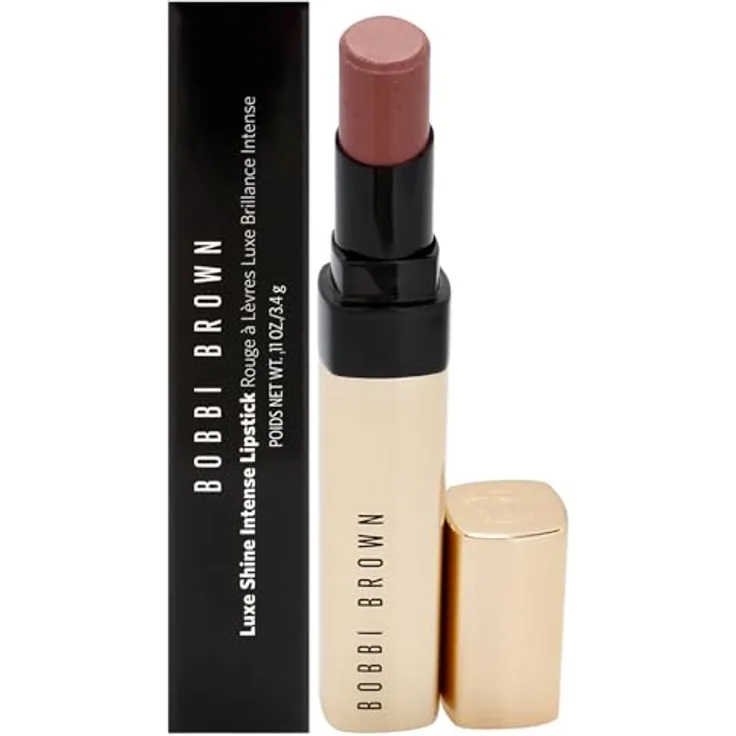 BOBBI BROWN Luxe Shine Intense Lipstick 01 Bare Truth, Lippenstift mit Dimensional Shine Magnifier Complex und feuchtigkeitsspendender Formel, 2,3 g
