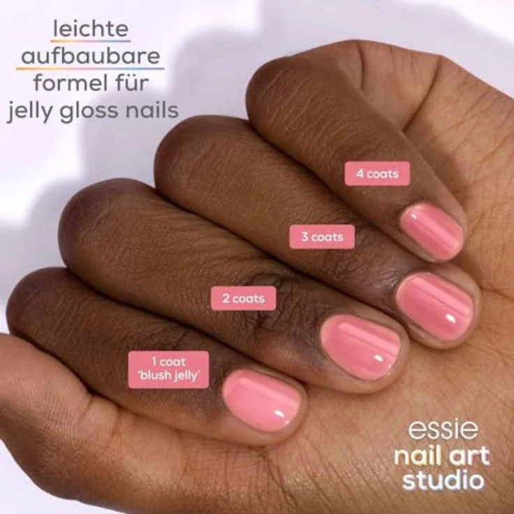 essie Nagellack ̶ Nr. 60 blush jelly, Nagellackfarbe in Rosa, essie jelly gloss Kollektion, 13,5 ml – Bild 4