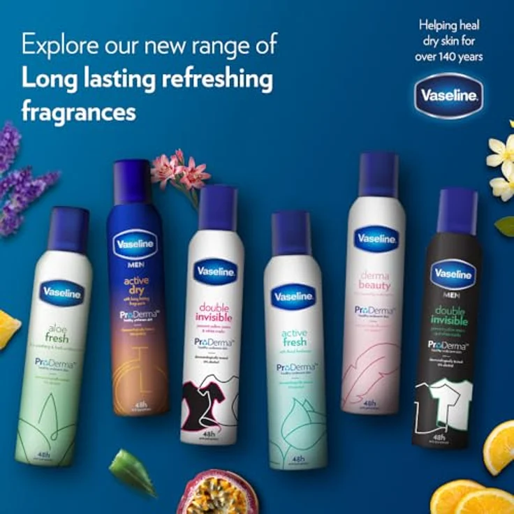 Vaseline Active Fresh 48h 250ml | 0% Alkohol, Deodorant Lufterfrischer in Sprayform – Bild 4