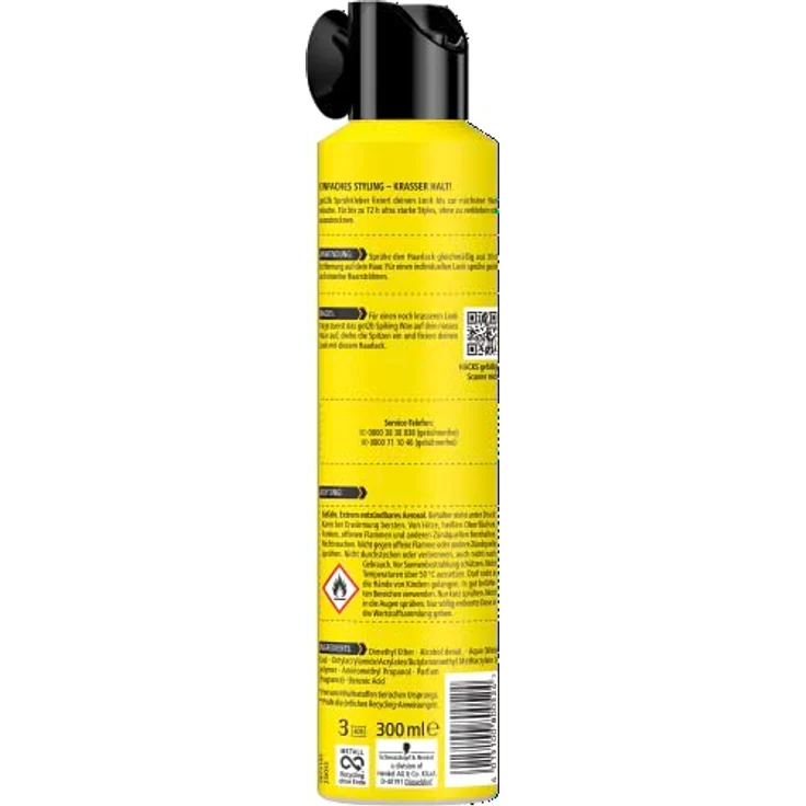 Got2B Haarlack Sprüh Kleber Halt 6, 300 ml, 72 h Haarspray für ultra starken Halt, vegan, ohne zu verkleben oder auszutrocknen – Bild 3