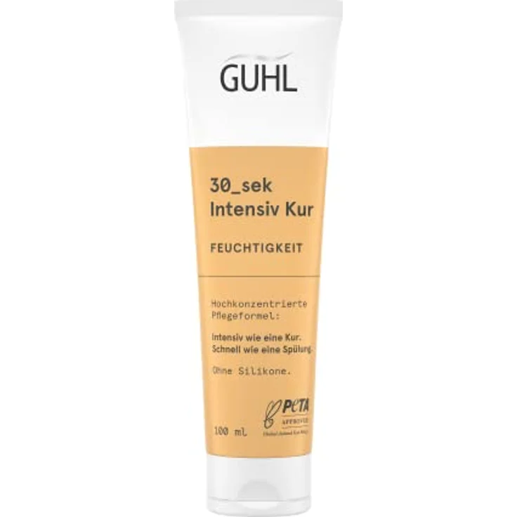 Guhl 30_sek Intensiv Kur - Feuchtigkeit - 100ml - Hochkonzentrierte Pflegeformel - Intensiv wie eine Kur - Schnell wie eine Spülung - Ohne Silikone – Bild 1