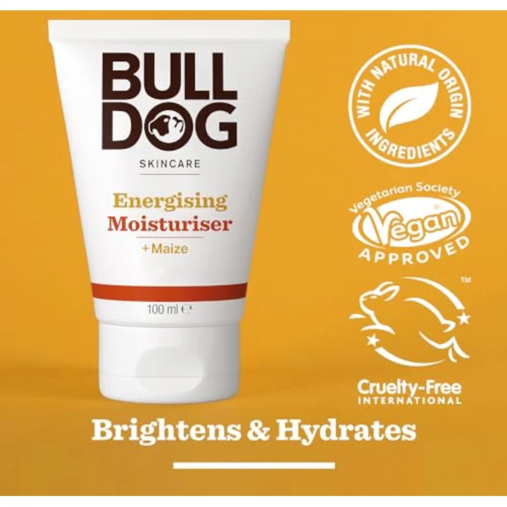 BULLDOG Energising Feuchtigkeitscreme für Männer, Gesichtscreme für müde Haut, 100ml, vitalisierender Duft, enthält Reis, Algen und Mais, frei von künstlichen Inhaltsstoffen – Bild 4