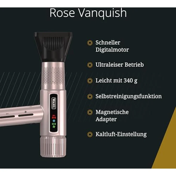 Wahl Vanquish, Professioneller Haartrockner mit FlowControl-Technologie, geräuscharm, ionisch, Rose Gold – Bild 3