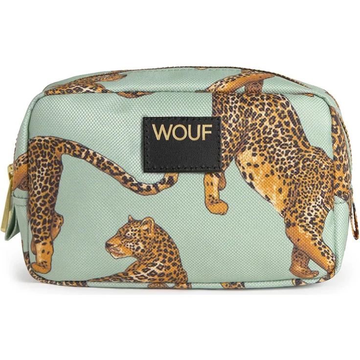 Wouf Necessaire Kosmetiktasche aus Kunststoff, Emerald Leopard, Mehrfarbig, ideal als Geschenk