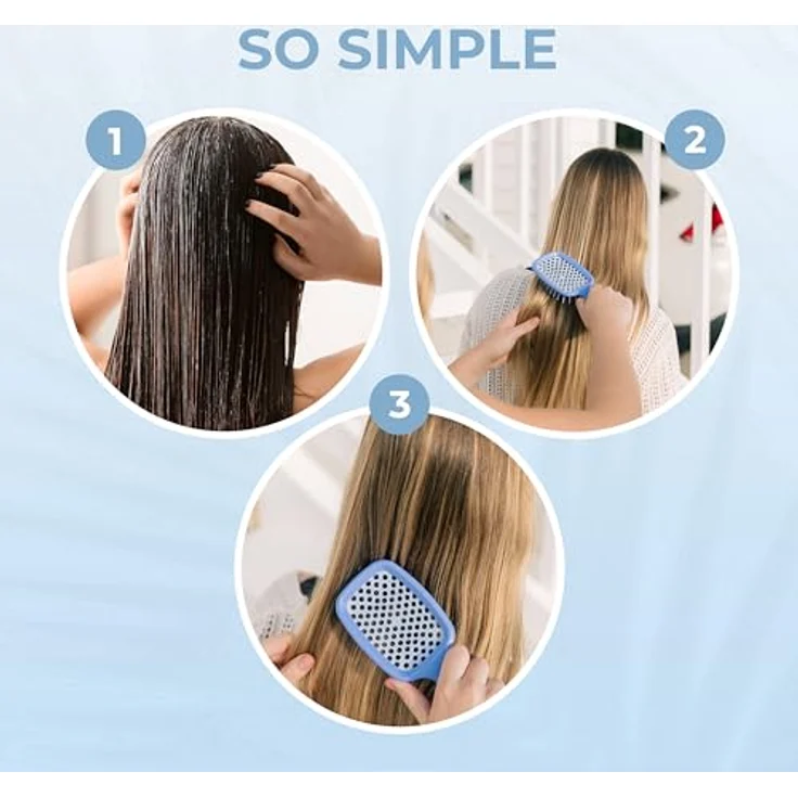 UNbrush Detangling Hair Brush - Pastel Iris, No Tangle Bürste mit 105 Borsten für schmerzfreies Entwirren, ideal für nasses und trockenes Haar – Bild 8