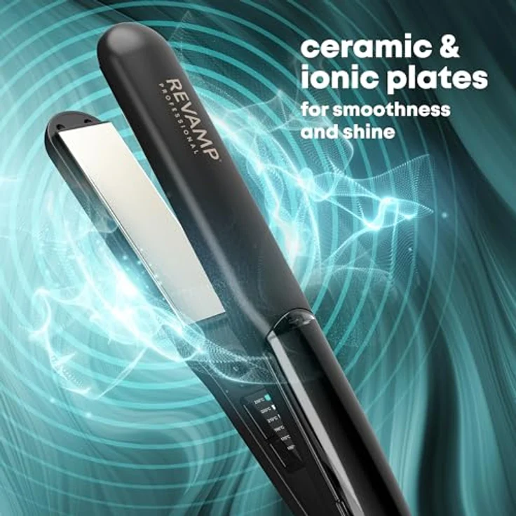 REVAMP ST-1600-EU Progloss Steamcare Haarglätter, Ionen-Technologie, max. 230 °C, Keramikbeschichtung, schwarz-matt – Bild 4