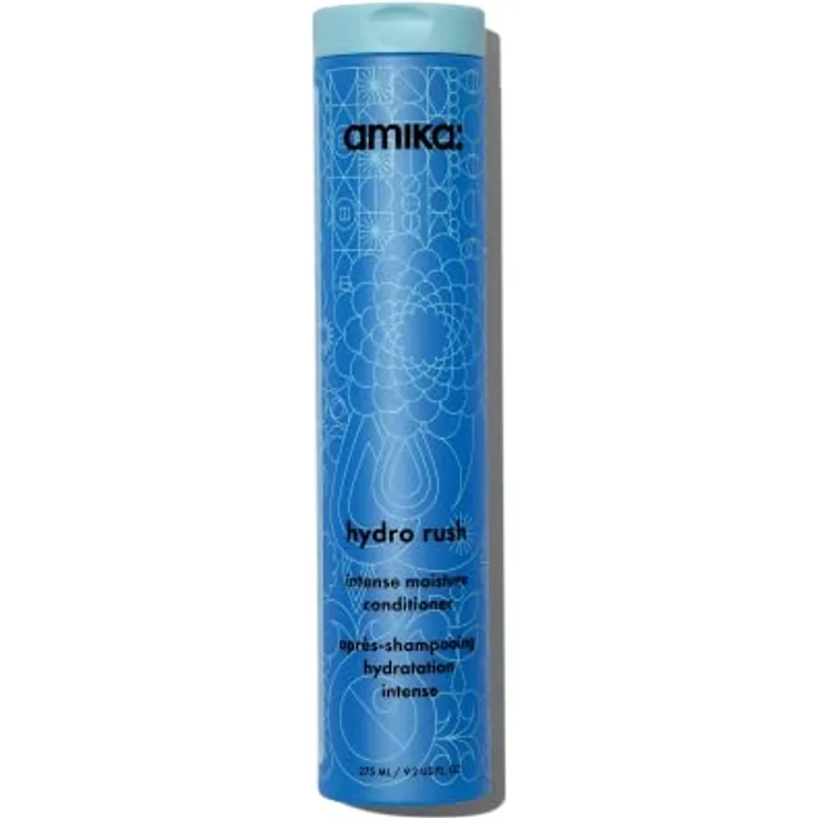 Amika Hydro Rush Intense Moisture Conditioner, 275 ml mit Hyaluronsäure für intensive Feuchtigkeit
