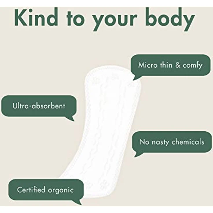 Naty Eco by Naty Slipeinlagen für Damen Normal, Bio-Slipeinlagen mit Bio-Baumwolle, kompostierbar, 32 Stück – Bild 2