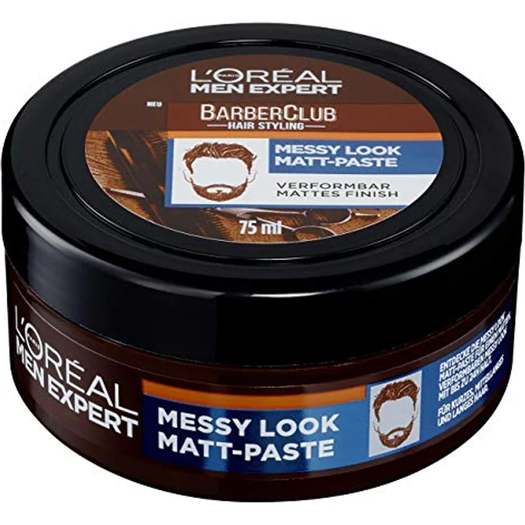 L'Oreal Men Expert Styling L'Oreal Men Expert Styling Barber Club Messy Look Matt Paste Haarwachs 75 ml – Bild 1