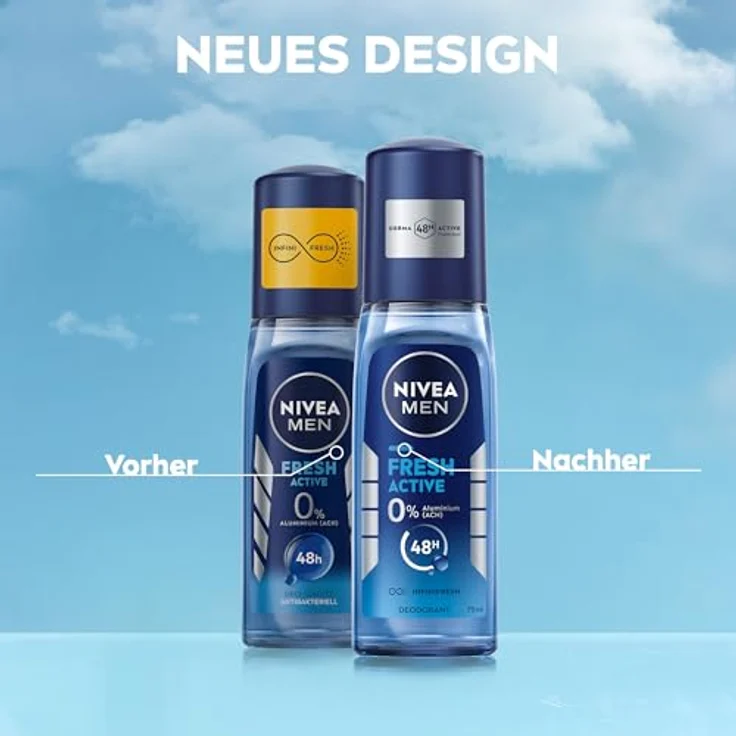 NIVEA MEN Fresh Active Deodorant Pumpspray, 75ml, aluminiumfreies Deo mit 48h Schutz und Meeresextrakten – Bild 5