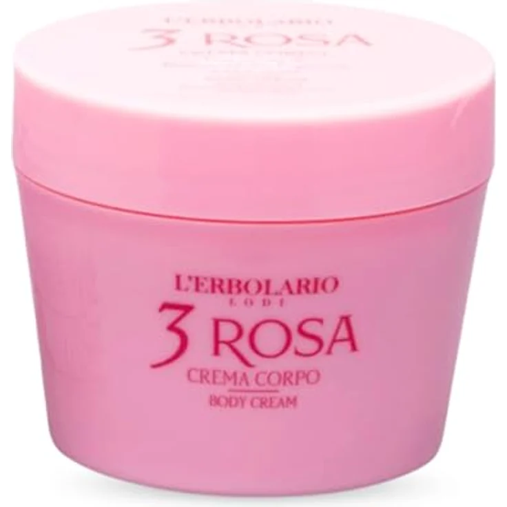 L'Erbolario 3 Rosa Körpercreme, natürliche Bodylotion für empfindliche Haut, dermatologisch getestet, 200 ml – Bild 1