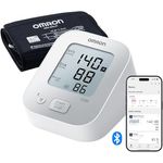 OMRON X2+ Connect, klinisch validiertes Oberarm-Blutdruckmessgerät mit Bluetooth, Universalmanschette 22-42 cm, erkennt unregelmäßige Herzschläge, inklusive kostenloser App