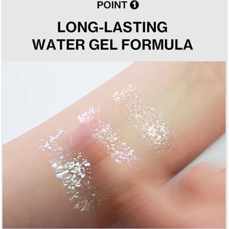 Unleashia Get Loose Glitter Gel, Glitzer für Gesicht, Körper und Haare, Farbton N°1 Aurora Catcher, holografischer Effekt, 4 g – Bild 4