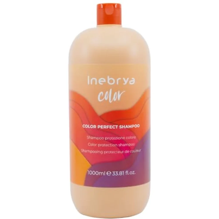 Inebrya Color Perfect Farbschutz-Shampoo, 1000 ml - Mit Rotalgen und Natriumgluconat, vegan & silikonfrei – Bild 1