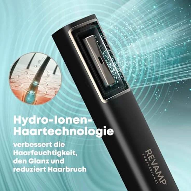 Revamp Professional Styler HydroShine Air Compact 3 in 1 Pro DR-2750-EU, Warmluftbürste mit Hydro-Ionentechnologie zum Frisieren, Glätten und Stylen, kompakt und leicht – Bild 3