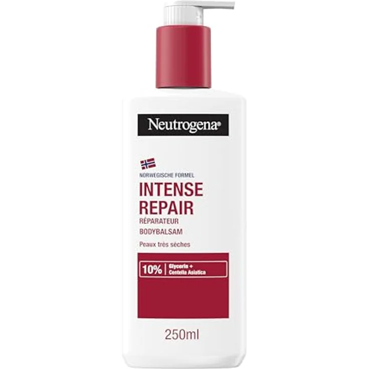 Neutrogena Intense Repair Reparierender CICA Bodybalsam, feuchtigkeitsspendende Bodylotion mit Glycerin & Centella Asiatica, nicht fettend, 250 ml, für raue, sehr trockene Haut – Bild 1