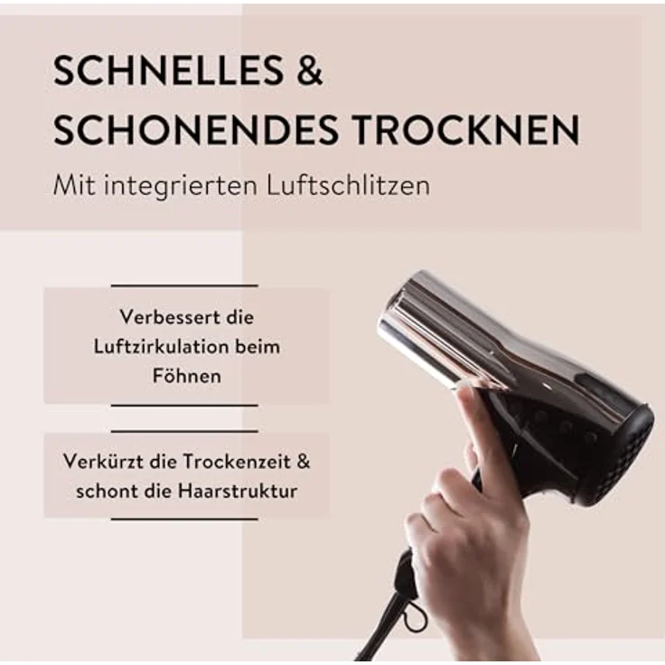 Parsa Beauty Haarbürste Trend Line Föhnbürste Mit Kunststoffpins Schwarz – Bild 6