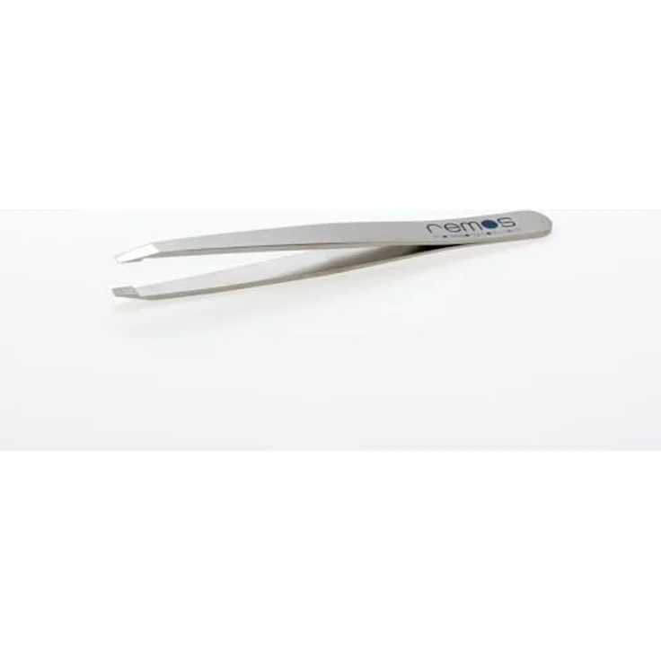 REMOS Augenbrauenpinzette, Edelstahl mit gerader Spitze 9.5 cm, satin, inkl. Schutzetui – Bild 4
