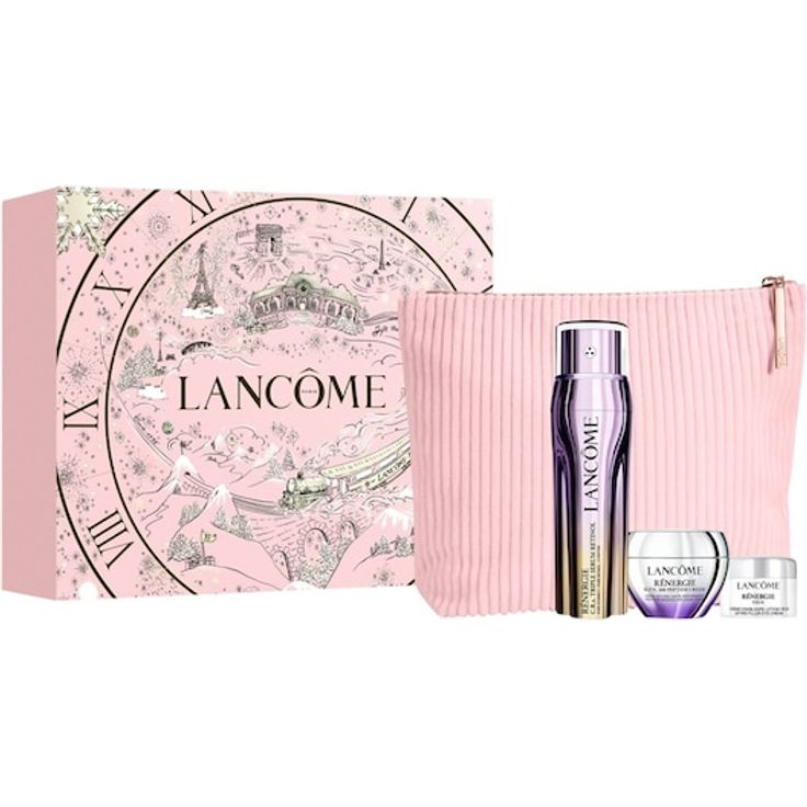 Lancôme Rénergie Triple Retinol Set, Gesichtsserum für Damen mit 50 ml Serum, 15 ml Creme und 5 ml Augencreme, limitierte Geschenk-Kollektion in ikonischem Lancôme-Pink