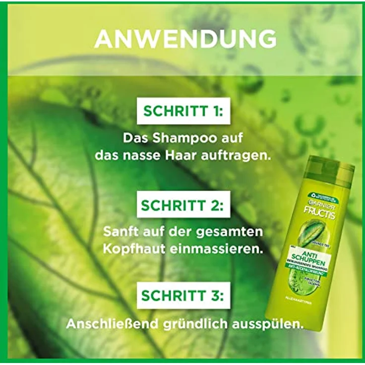 Garnier Fructis Anti-Schuppen Classic Shampoo, befreit effektiv von Schuppen, mit Anti-Rückfallwirkung, 6er-Pack (6 x 250 ml) – Bild 5