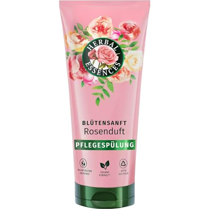 Herbal Essences Blütensanft Pflegespülung mit Rosenduft 250ml, Für seidig glänzendes Haar, Rosenessenz, Vegan – Bild 1