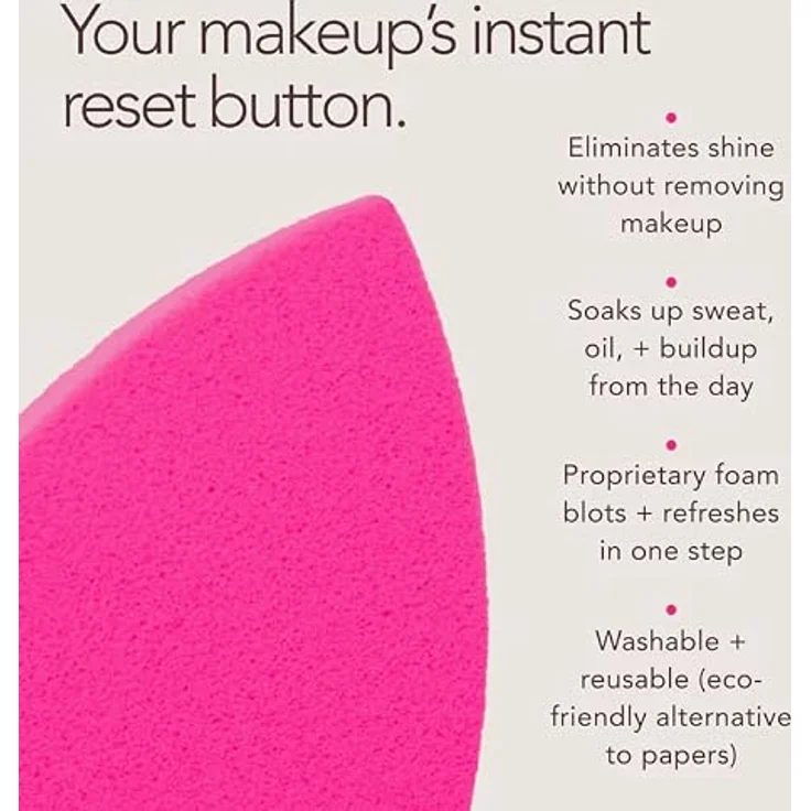 beautyblender The Resetter Blotting Paper, Wiederverwendbares Make-up-Accessoire zur Öl- und Schweißabsorption, Unisex – Bild 4