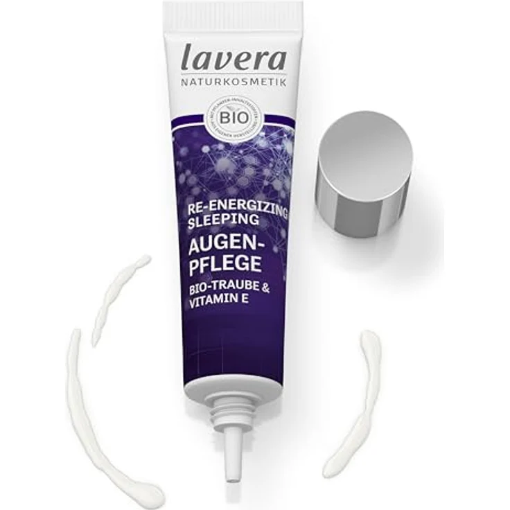 lavera Re-Energizing Sleeping Augenpflege - reduziert Mimikfältchen - natürliche Zellerneuerung - feuchtigkeitsspendend - vegan - Naturkosmetik - 15 ml – Bild 2