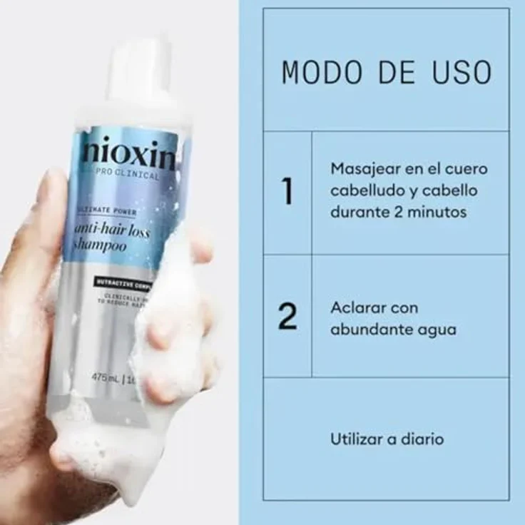 Nioxin Anti-Hair Loss Shampoo, Shampoo gegen Haarausfall, 240 ml für Damen, reinigt und beruhigt die Kopfhaut – Bild 2