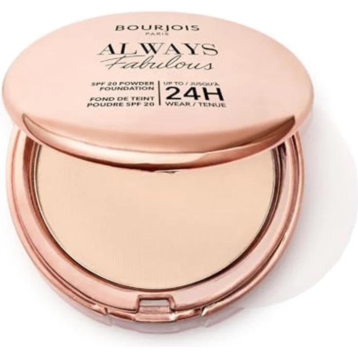 Bourjois Always Fabulous Powder 100 Rose Ivory, 7 g - Mattes Puder mit Hyaluronsäure und 24 Stunden Abdeckung – Bild 1