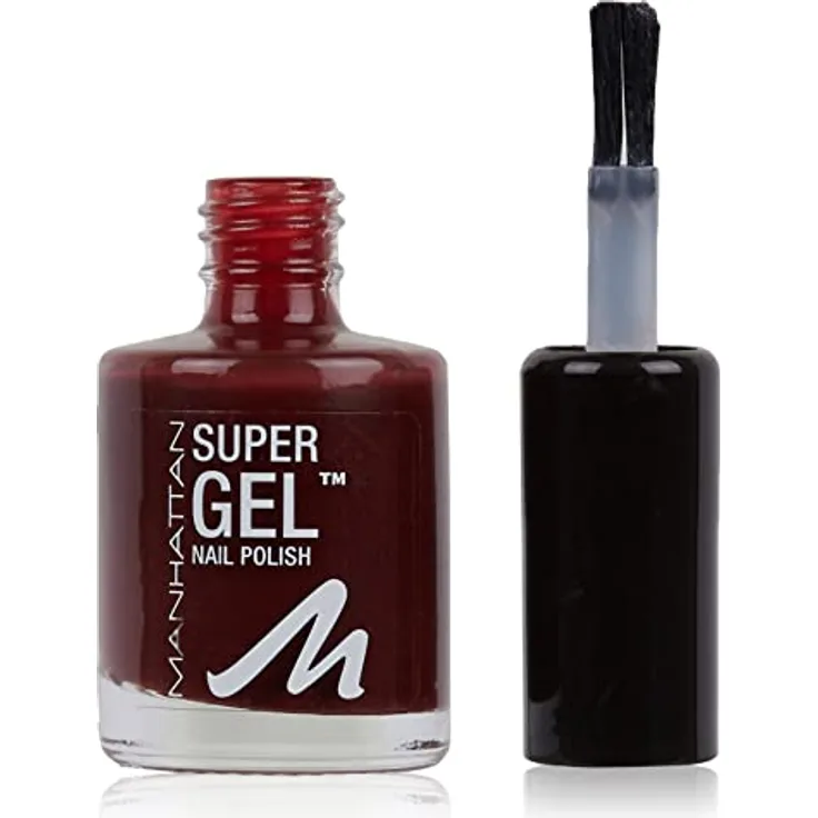 Manhattan Super Gel Nagellack – Gel Maniküre Effekt ganz ohne UV Licht – Nail Polish mit bis zu 14 Tagen Halt – Farbe Moody Mahagony 690 – 1 x 12ml