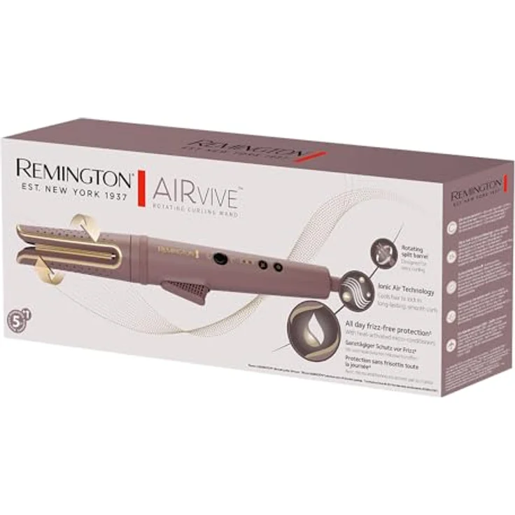 Remington Rotating Curler AIRvive CI8930, rotierender Lockenstab mit IONIC AIR-Technologie und Anti-Frizz-Formel, rot – Bild 14