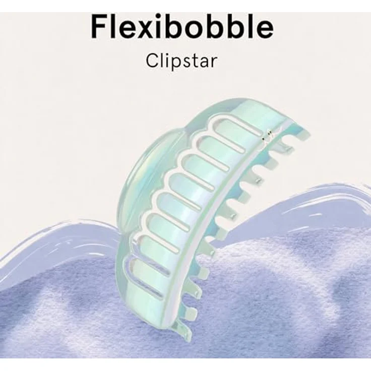invisibobble Clipstar L Flexibobble, große Haarspange mit starkem Halt für Dutt und Sport, ergonomisches Design, holografischer Effekt – Bild 2