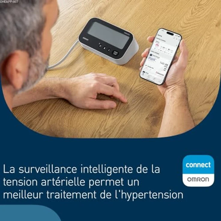 Omron M4 Connect AFib, Oberarm-Blutdruckmessgerät mit 22-42 cm Manschette, inkl. OMRON Connect App zur Datenanalyse, präzise Arrhythmieerkennung – Bild 5