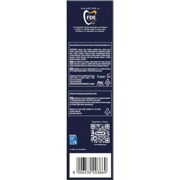 Braun Oral-B Pro Vitality, elektrische Zahnbürste mit 2 Ersatzköpfen und Advance Zahnpasta – Bild 3