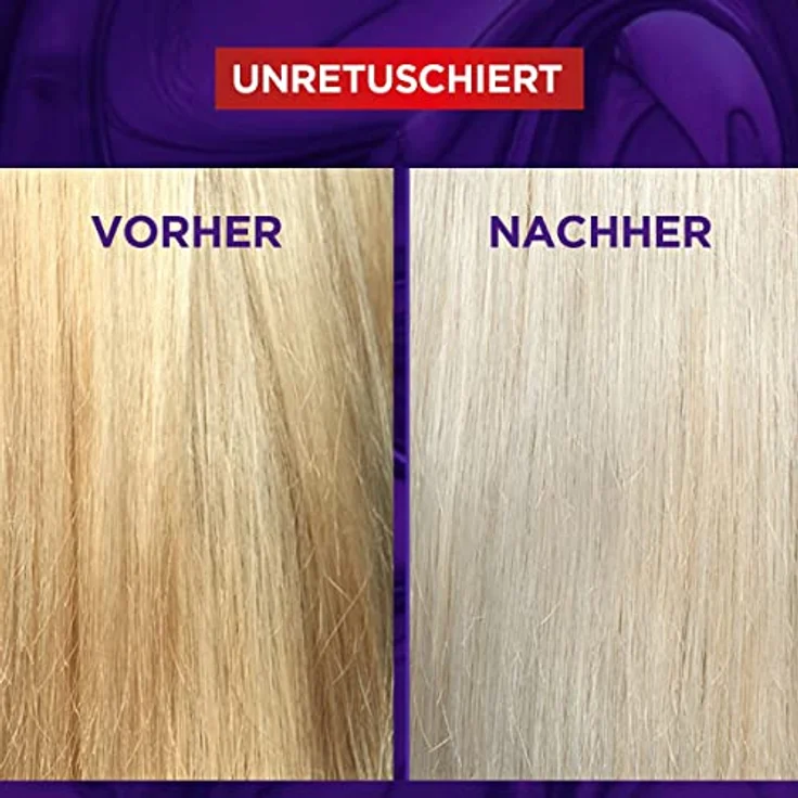 L'Oréal Paris Elvital Shampoo für blondes, gesträhntes, graues Haar, Neutralisiert Gelbtöne, Color Glanz Purple Silbershampoo für Anti-Gelbstich, 6 x 200 ml – Bild 5