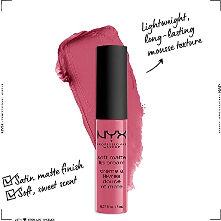 Nyx Professional Makeup Soft Matte Lip Cream, Cremiges Und Mattes Finish, Hochpigmentiert, Langanhaltend, Vegane Formel, Farbton: Milan 8 ml – Bild 2
