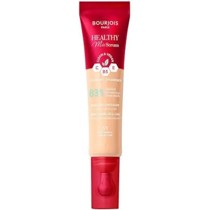 Bourjois Healthy Mix Light Vanilla Liquid Concealer Serum, 51 W, 11 ml - Veganes Korrekturserum mit Cranberry-Extrakt, helles Finish - Bourjois