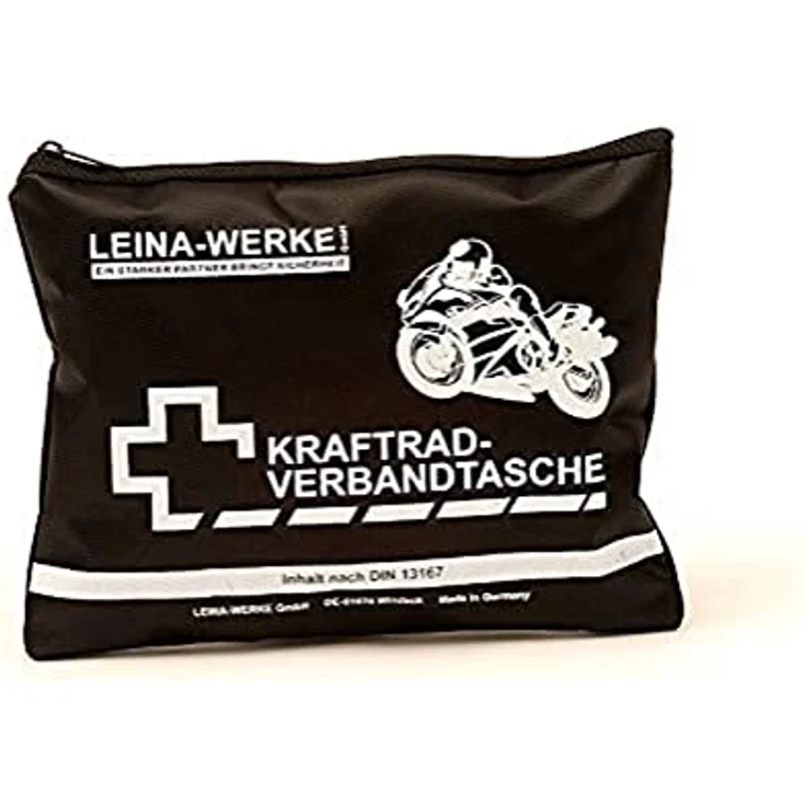 Leina-Werke 17004 Kraftrad-Verbandtasche Typ I mit Klett, Rot/Schwarz – Bild 1