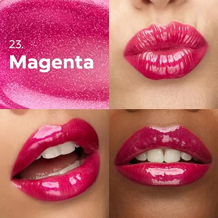 KIKO Milano 3D Hydra Lipgloss, hydratierendes Lipgloss mit hochglänzendem Finish, Farbton 23 Magenta, 6.5 ml – Bild 2