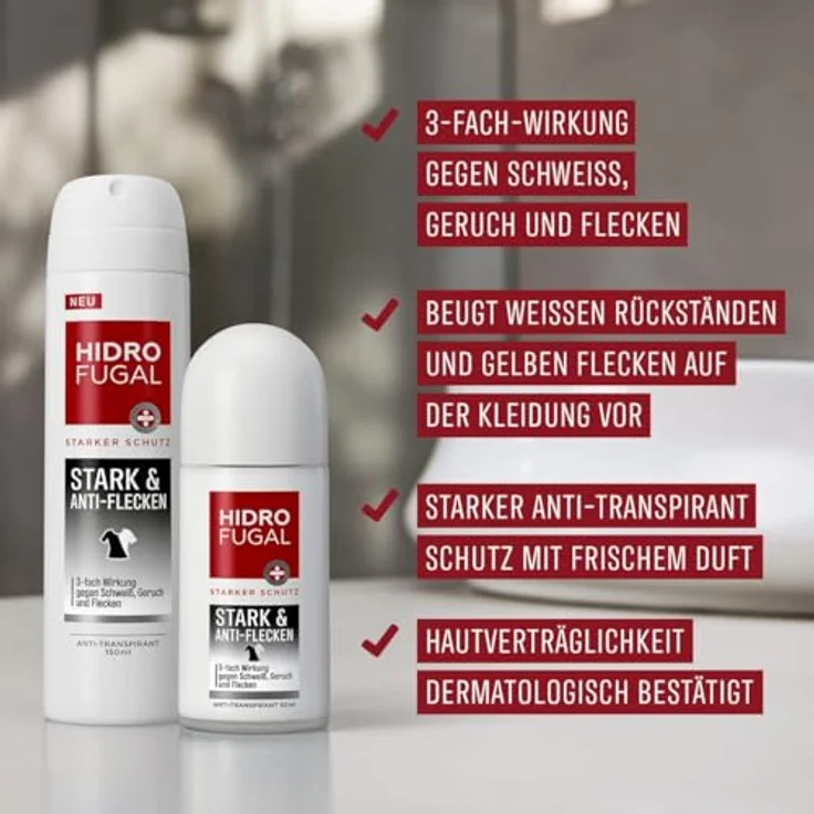 HIDROFUGAL Stark & Anti-Flecken Deodorant Roll-On 50 ml – Bild 2