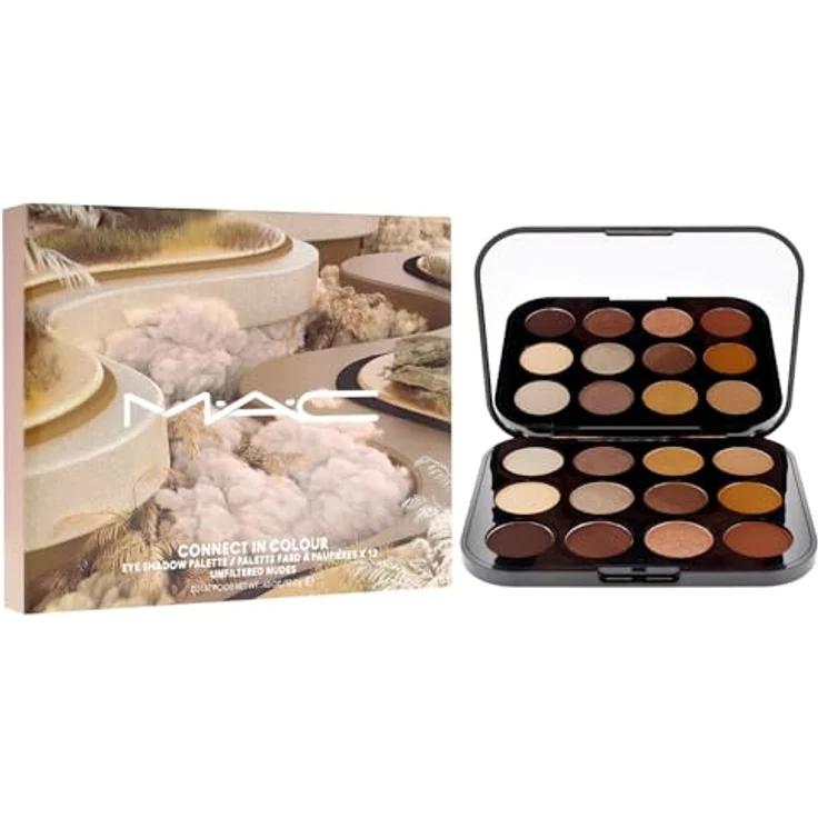 MAC Cosmetics Connect In Colour Eye Shadow Palette Unfiltered Nudes, 12 Farben Lidschattenpalette, 12,2 g für vielseitige Make-up-Looks – Bild 3