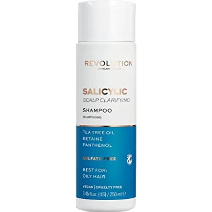 Makeup Revolution Haircare Salicylic Acid Clarifying Shampoo for Oily Hair, mit Teebaumöl und Panthenol, 247ml