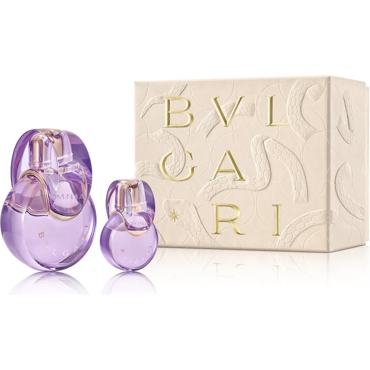 BVLGARI Omnia Amethyste Geschenkset, Damen-Duftset mit 100 ml Eau de Toilette und 15 ml Mini-Version, limitierte Edition